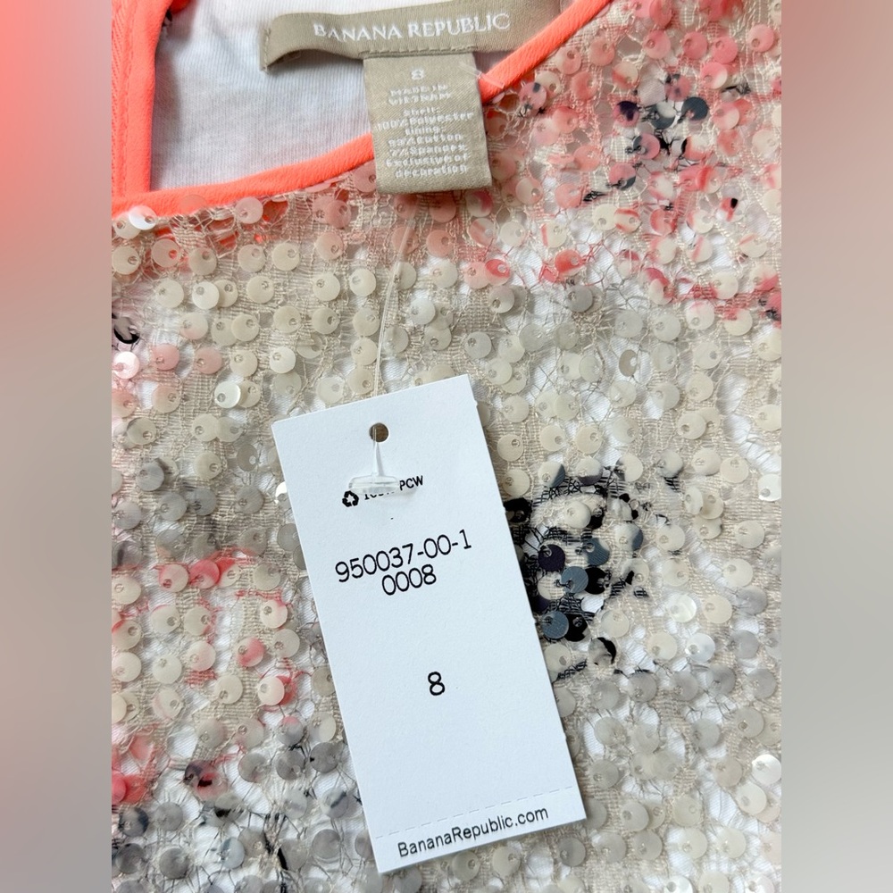 Banana Republic floral women’s sequin plum top - Picture 4 of 6